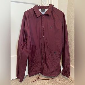 HUF Coaches Jacket Burgundy/Black